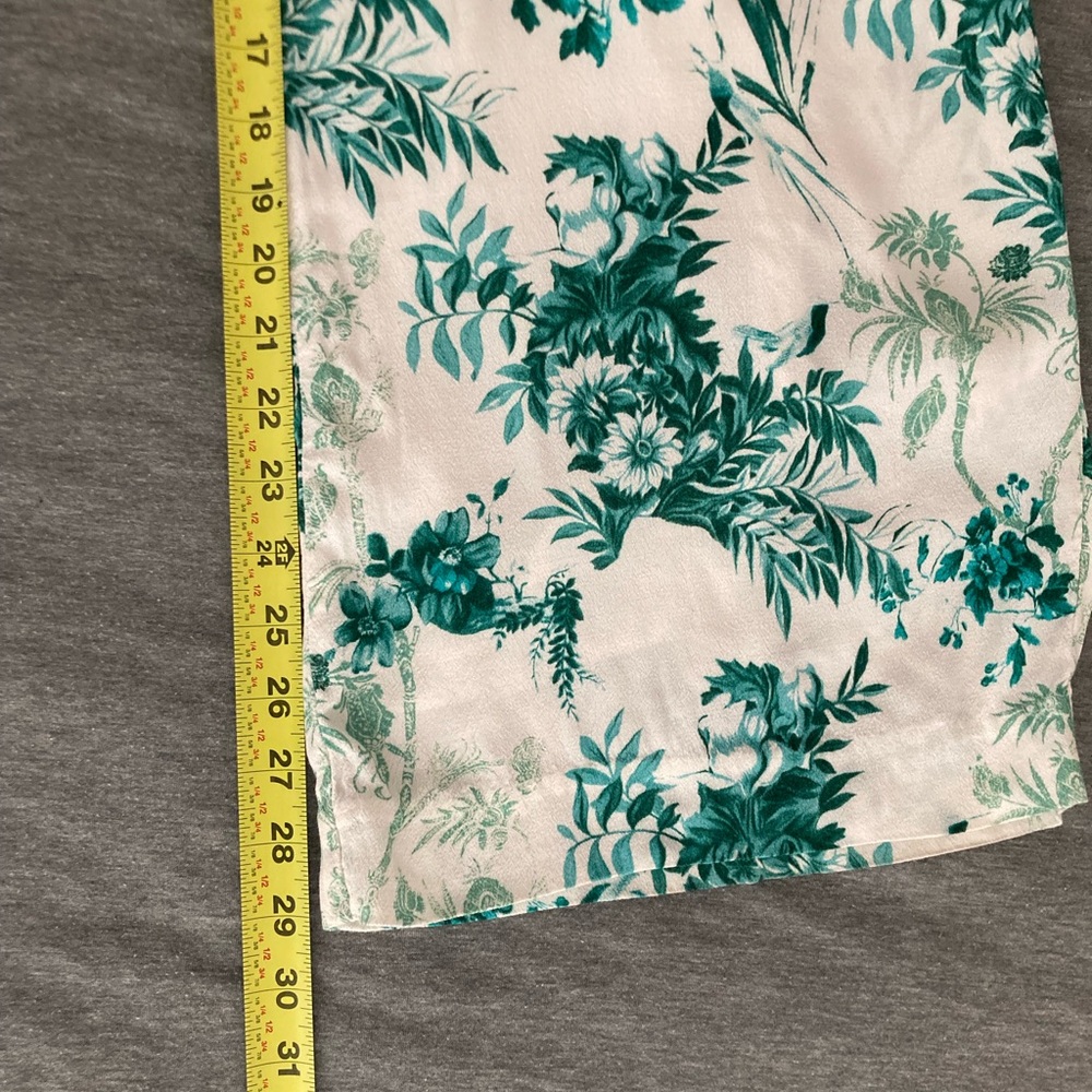 Bohemian Anthropologie ett;twa Wide Leg Green and White Pants - Picture 9 of 9